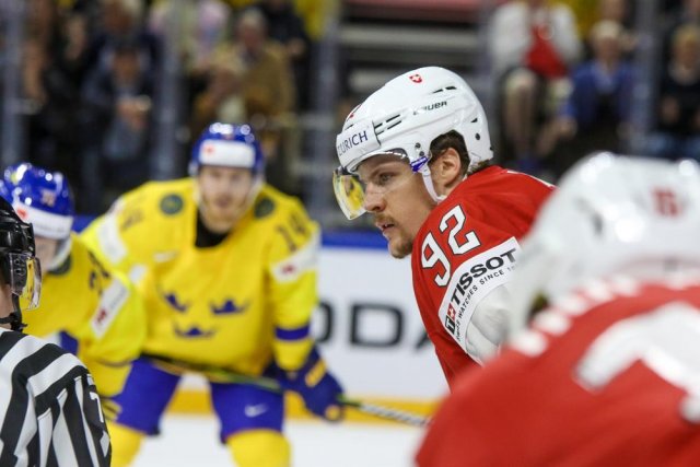 Photo hockey match Sweden - Switzerland le 20/05/2018