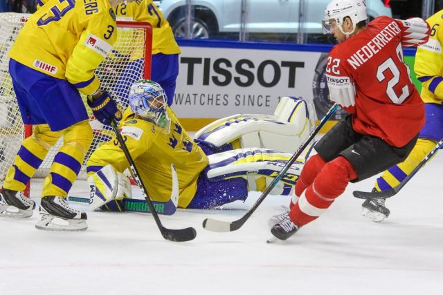 Photo hockey match Sweden - Switzerland le 20/05/2018