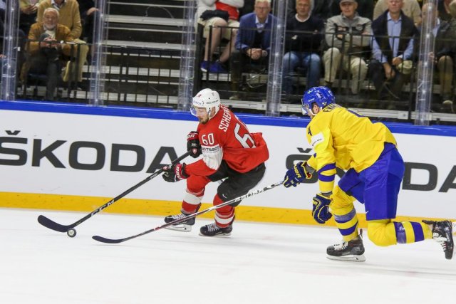 Photo hockey match Sweden - Switzerland le 20/05/2018