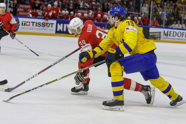 Photo hockey match Sweden - Switzerland le 20/05/2018