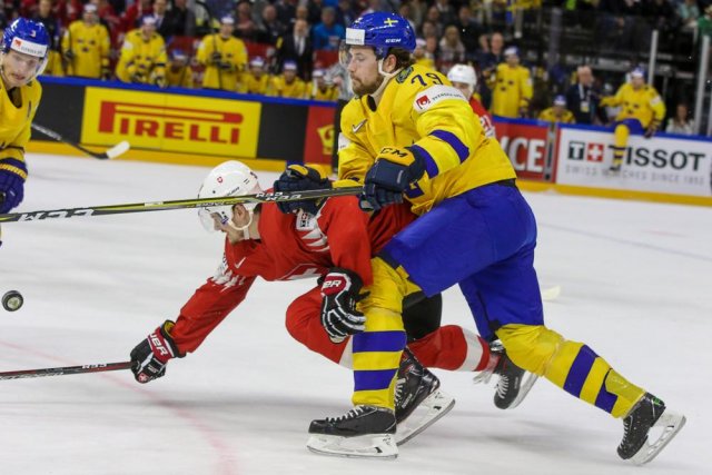 Photo hockey match Sweden - Switzerland le 20/05/2018