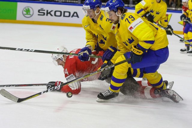 Photo hockey match Sweden - Switzerland le 20/05/2018
