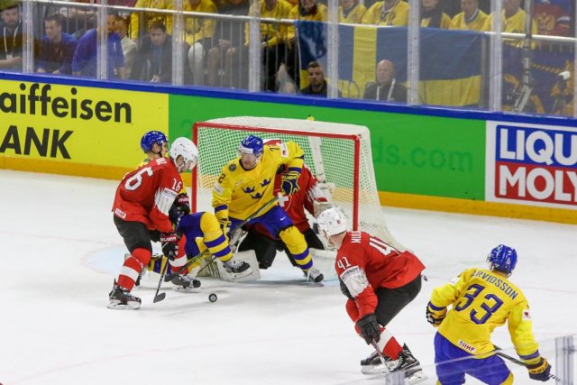 Photo hockey match Sweden - Switzerland le 20/05/2018