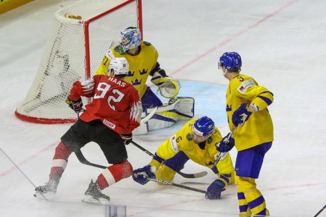 Photo hockey match Sweden - Switzerland le 20/05/2018