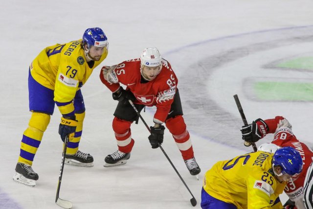 Photo hockey match Sweden - Switzerland le 20/05/2018