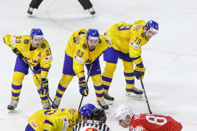 Photo hockey match Sweden - Switzerland le 20/05/2018