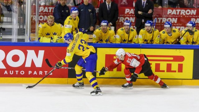 Photo hockey match Sweden - Switzerland le 20/05/2018