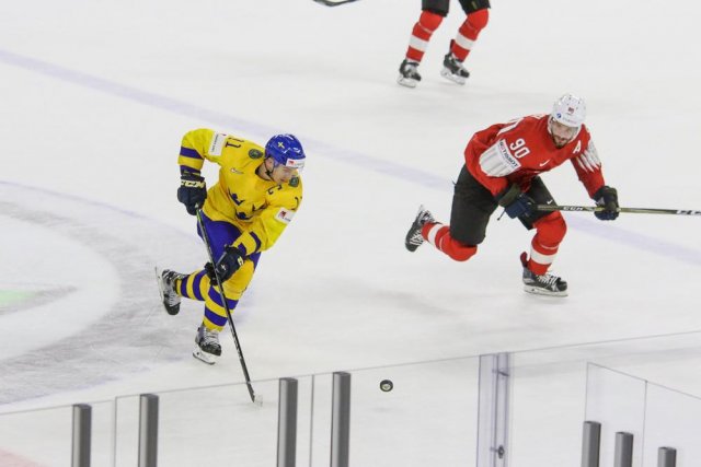 Photo hockey match Sweden - Switzerland le 20/05/2018