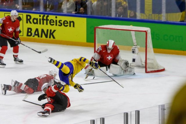 Photo hockey match Sweden - Switzerland le 20/05/2018
