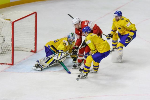 Photo hockey match Sweden - Switzerland le 20/05/2018