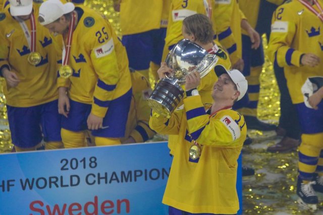 Photo hockey match Sweden - Switzerland le 20/05/2018