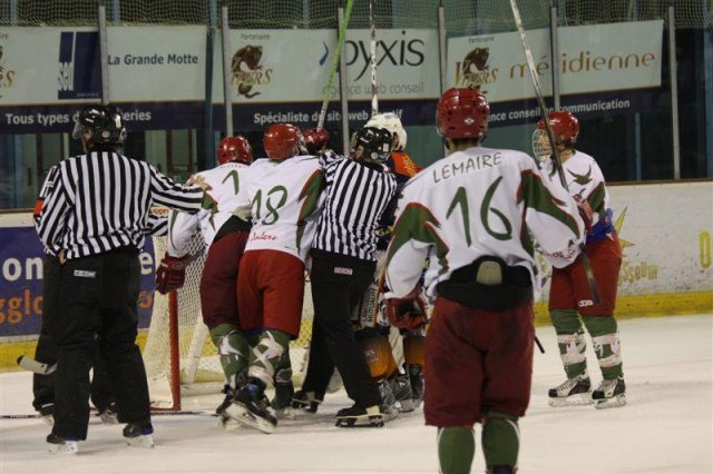 Photo hockey match Montpellier  - Cergy-Pontoise le 14/03/2009