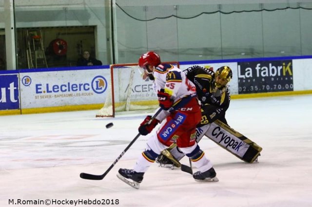 Photo hockey match Rouen - Grenoble  le 04/12/2018