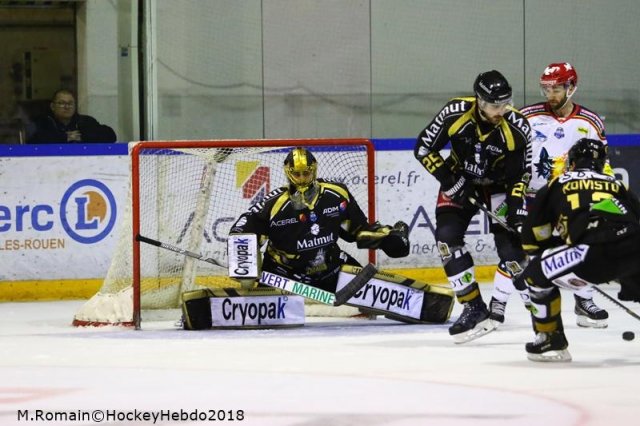 Photo hockey match Rouen - Grenoble  le 04/12/2018