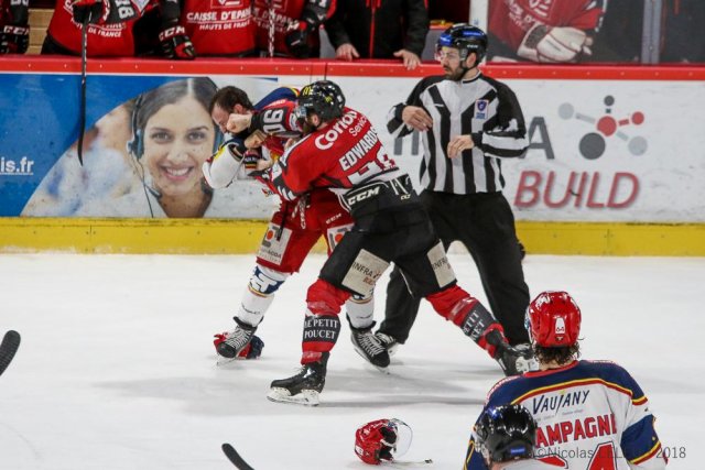 Photo hockey match Amiens  - Grenoble  le 20/03/2019