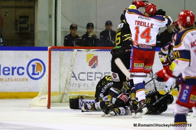 Photo hockey match Rouen - Grenoble  le 05/04/2019