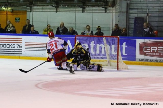 Photo hockey match Rouen - Grenoble  le 05/04/2019