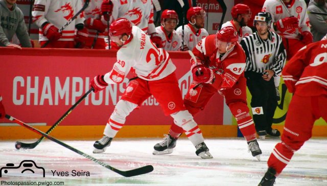 Photo hockey match Lausanne - Trinec le 15/10/2019
