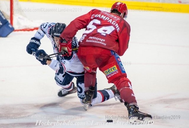 Photo hockey match Grenoble  - Angers  le 25/10/2019