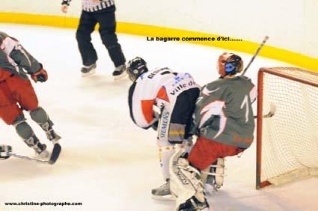 Photo hockey match Cergy-Pontoise - Caen  le 14/04/2009