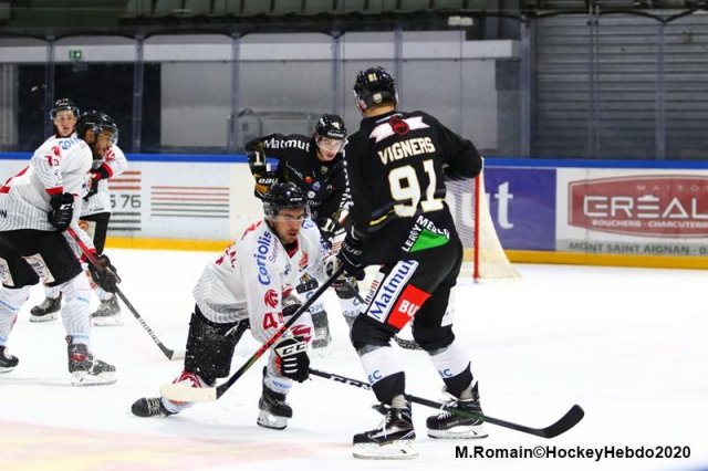 Photo hockey match Rouen - Amiens  le 02/10/2020