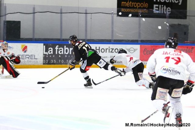 Photo hockey match Rouen - Amiens  le 02/10/2020