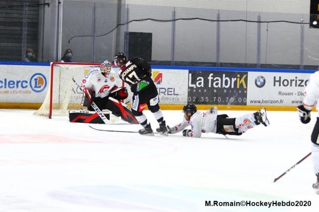 Photo hockey match Rouen - Amiens  le 02/10/2020