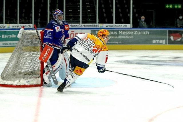 Photo hockey match Zürich - Zug le 22/10/2020