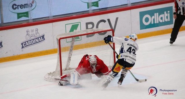 Photo hockey match Lausanne - Zug le 16/12/2020