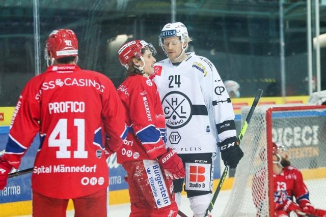Photo hockey match Rapperswil-Jona - Lugano le 19/01/2021