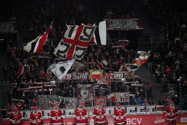 Photo hockey match Lausanne - Zug le 26/10/2021