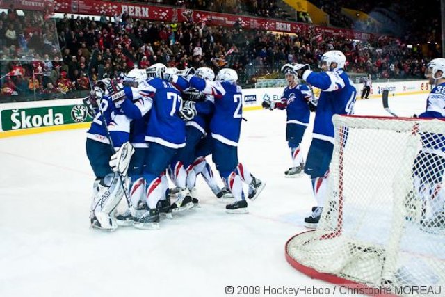 Photo hockey reportage CM09 - J-5 : L'exploit français