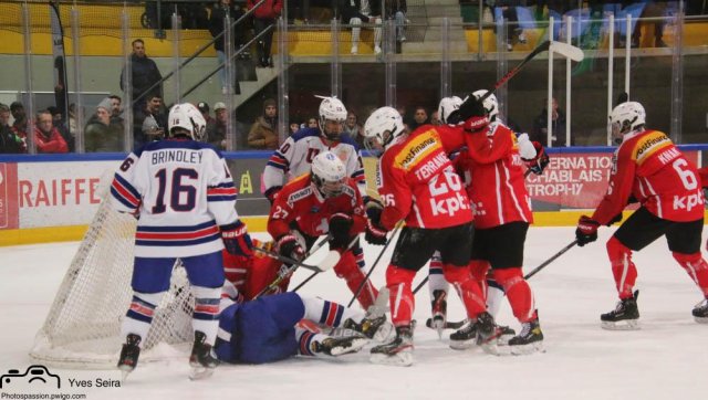 Photo hockey match United States of America - Switzerland le 11/11/2021