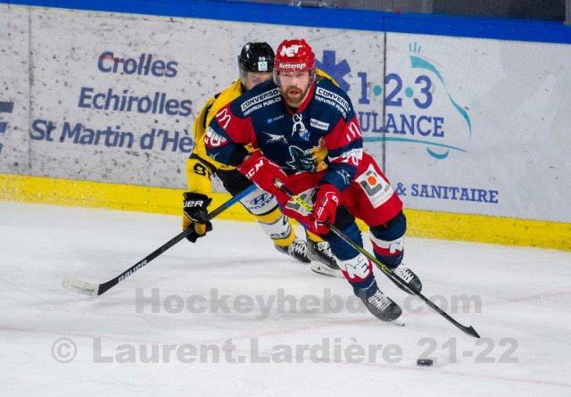 Photo hockey match Grenoble  - Rouen le 10/12/2021