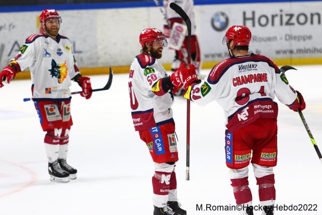 Photo hockey match Rouen - Grenoble  le 18/01/2022