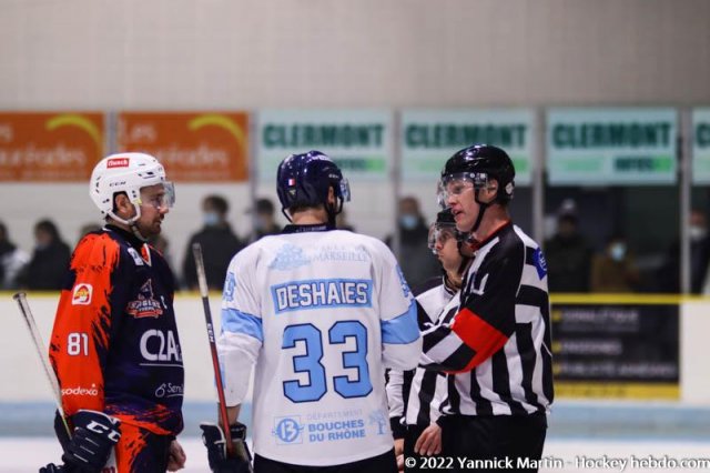 Photo hockey match Clermont-Ferrand - Marseille le 12/02/2022
