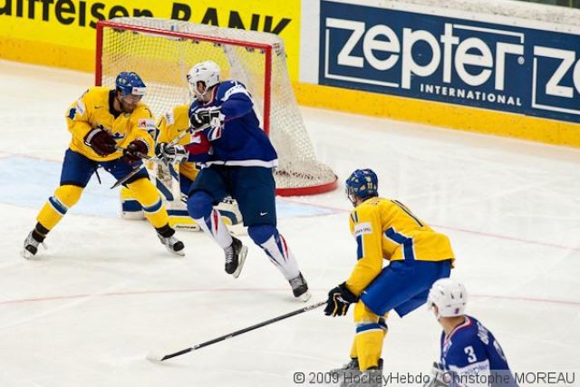 Photo hockey reportage CM09 Qualif J5 : La Suède d'un patin