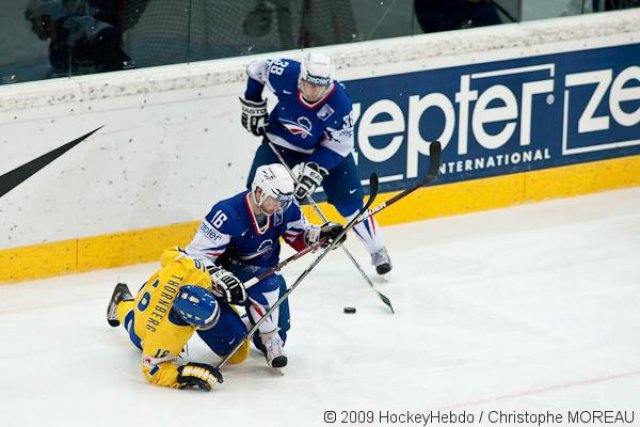 Photo hockey reportage CM09 Qualif J5 : La Suède d'un patin