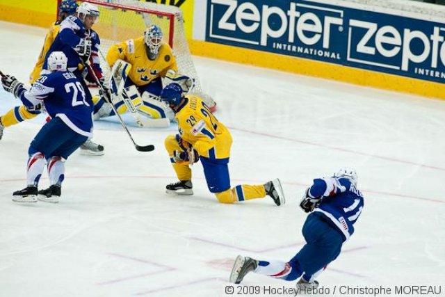 Photo hockey reportage CM09 Qualif J5 : La Suède d'un patin