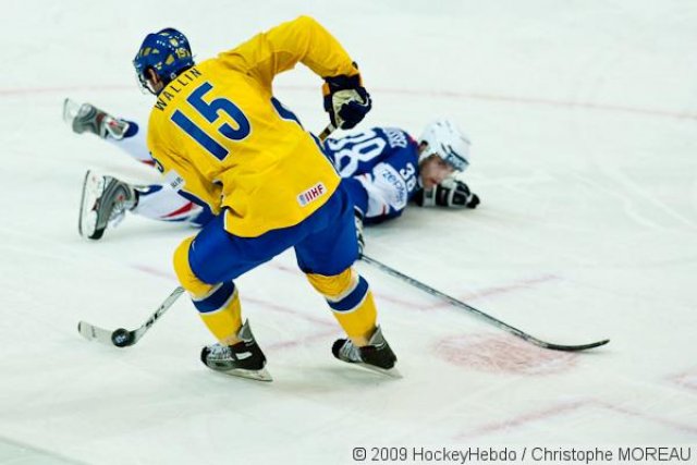 Photo hockey reportage CM09 Qualif J5 : La Suède d'un patin
