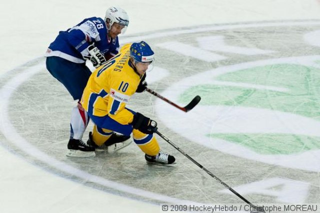 Photo hockey reportage CM09 Qualif J5 : La Suède d'un patin