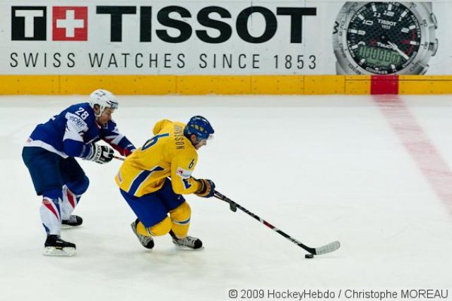 Photo hockey reportage CM09 Qualif J5 : La Suède d'un patin