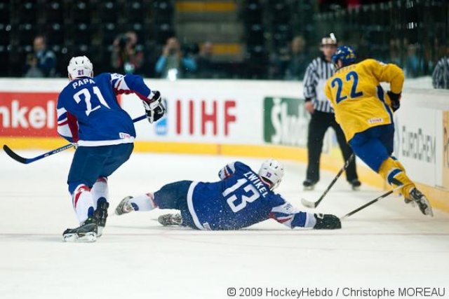 Photo hockey reportage CM09 Qualif J5 : La Suède d'un patin