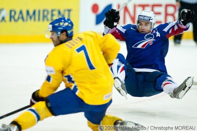 Photo hockey reportage CM09 Qualif J5 : La Suède d'un patin