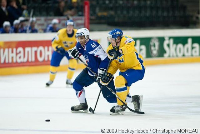 Photo hockey reportage CM09 Qualif J5 : La Suède d'un patin