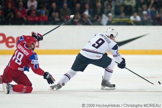 Photo hockey reportage CM09 Qualif J4 : Etats-Unis - Russie