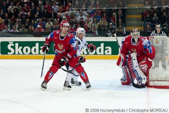 Photo hockey reportage CM09 Qualif J4 : Etats-Unis - Russie