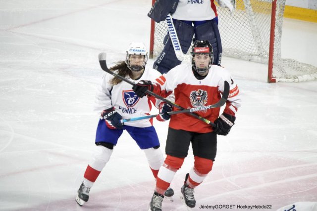 Photo hockey match Austria - France le 28/04/2022