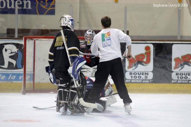 Photo hockey reportage De jeunes gardiens en stage à Rouen