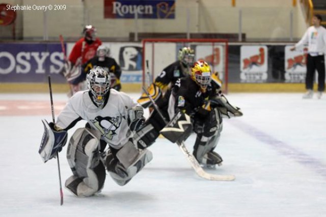 Photo hockey reportage De jeunes gardiens en stage à Rouen
